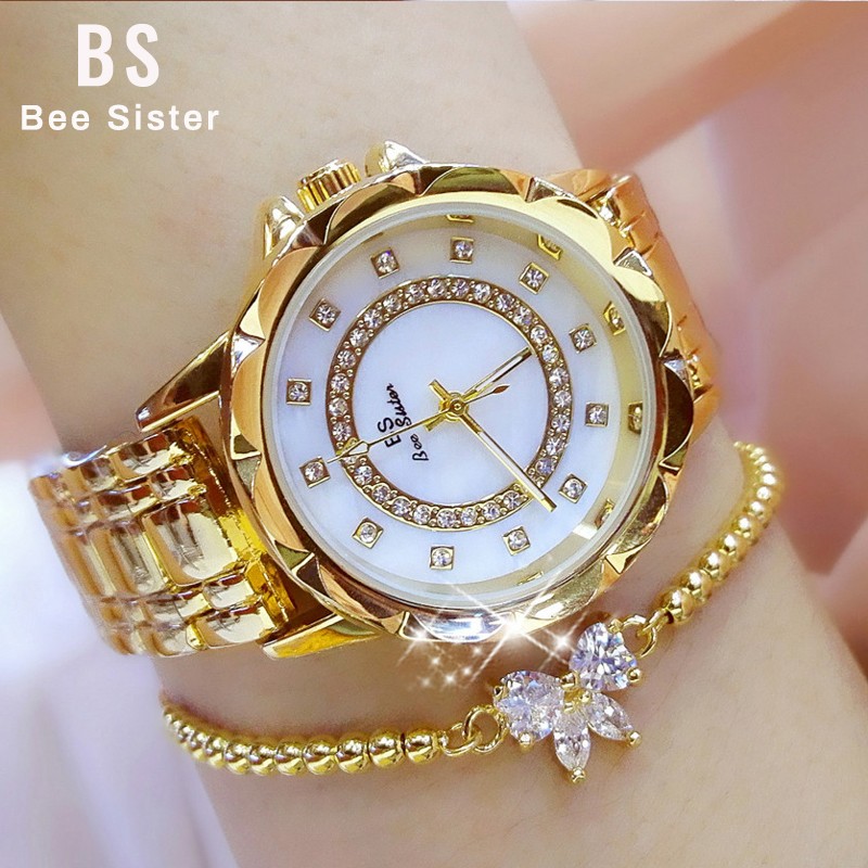2022 Rhinestone Elegant Ladies Watches Diamond Women Luxury Brand Watch Gold Clock Wrist Watches For Women relogio feminino 2021