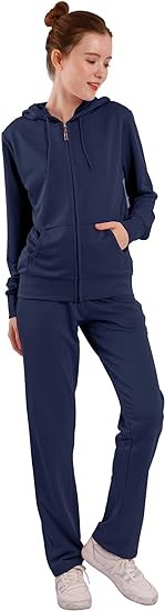 Tracksuit Sets Womens 2 Piece Sweatsuits Fashion Cozy Fleece Zip Up Hoodies and Sweatpants Jogging Sets