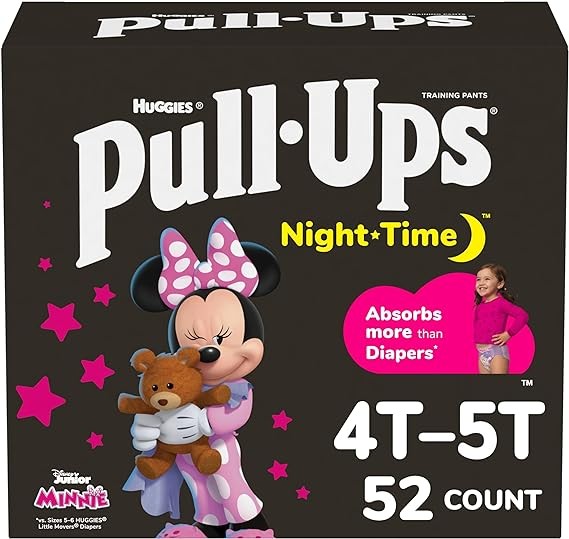 Pull-Ups Girl's Night-Time Potty Training Pants, Overnight Training Underwear