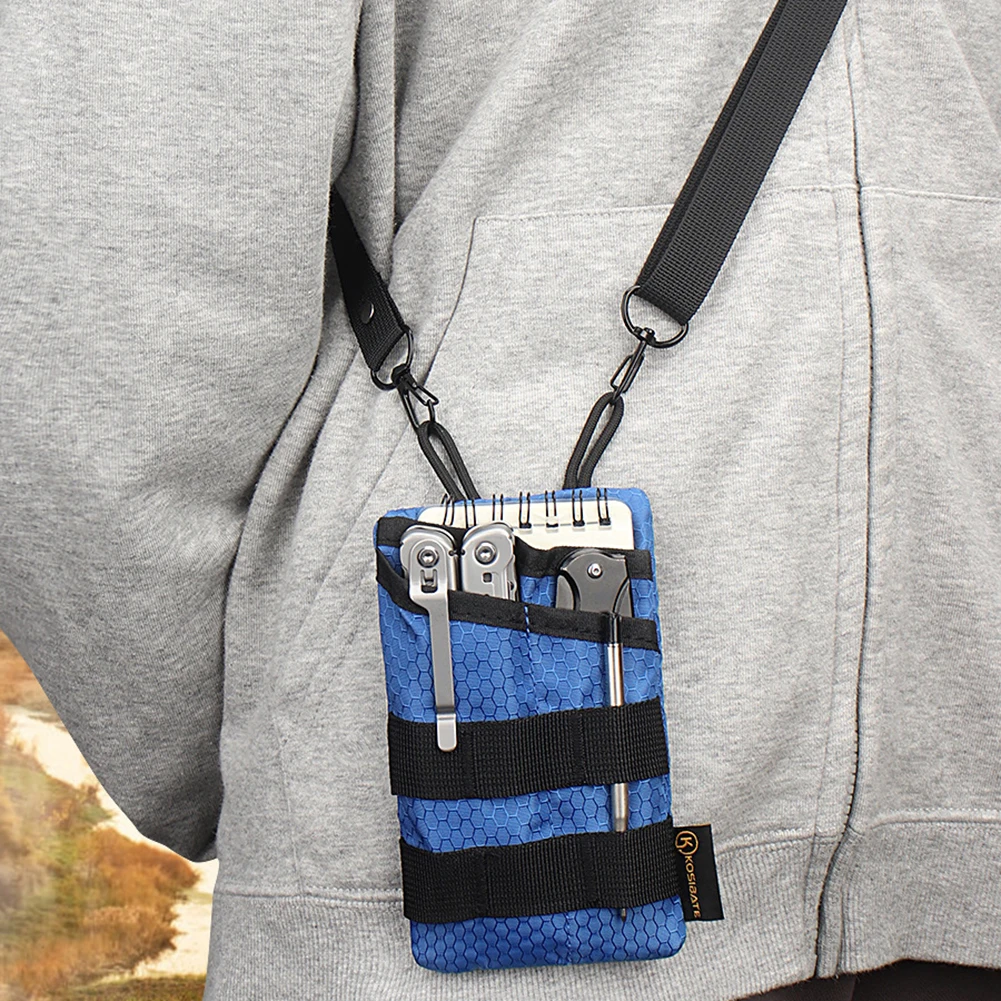 Lightweight EDC Mini Tool Pouch Oxford Small Tool Storage EDC Pouch Foldable Wear Resistant Organizer for Camping Hiking Sports