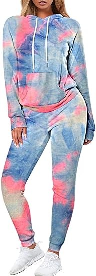 FUPHINE Women's Two Piece Outfits Sweatsuits Set Long Sleeve Pullover Hoodie and Jogger Sweatpants Tracksuit Lounge Sets