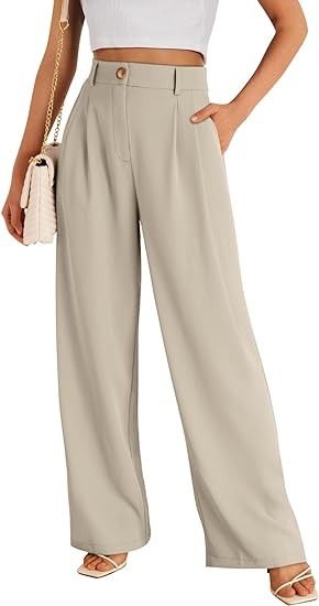LILLUSORY Wide Leg Dress Pants Women's High Waisted Dressy Trousers