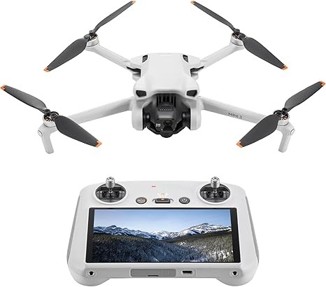 DJI Mini 3 (DJI RC) , Lightweight 3x Mechanical Gimbal Mini Camera Drone with 4K HDR Video, 38-min Flight Time, up to 32800ft (10km) Video Transmission, Vertical Shooting, GPS Auto Return Integrated