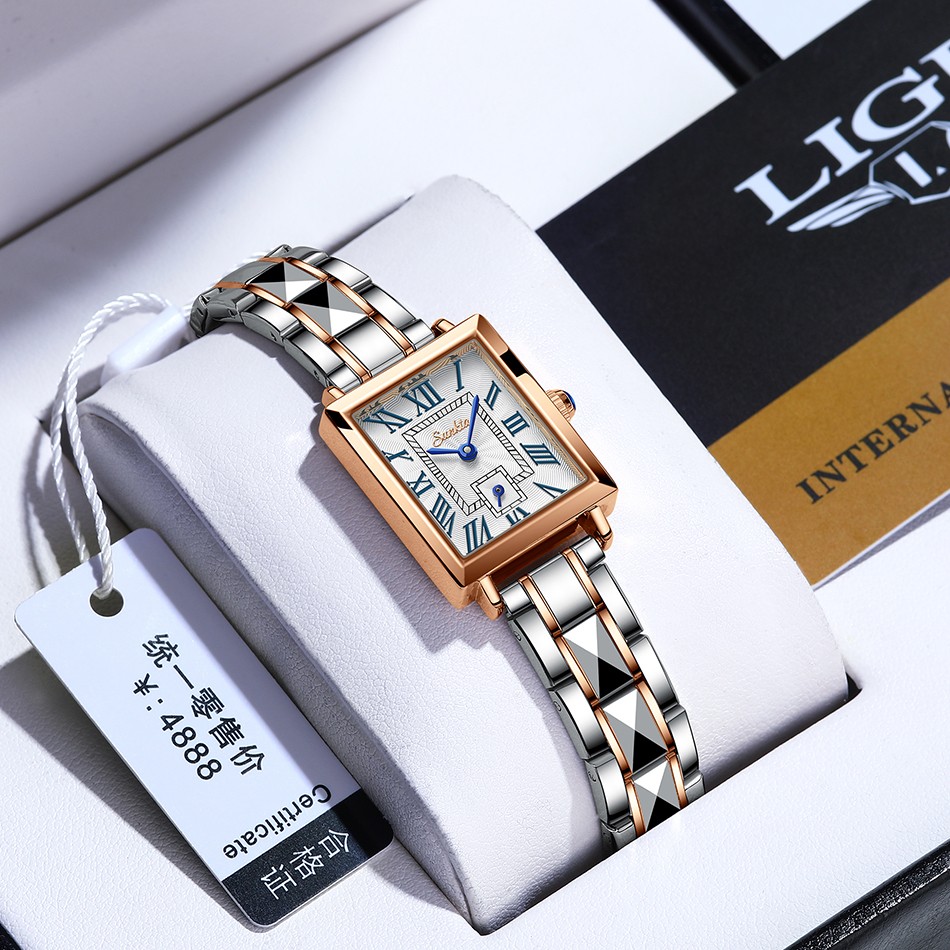LIGE Brand SUNKTA Women Watches Rose Gold Top Luxury Watch Woman Quartz Waterproof Women's Wristwatch Ladies Girls Watches Clock