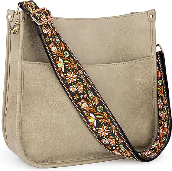 Viva Terry Vegan Leather Crossbody Fashion Shoulder Bag Purse with Adjustable Strap