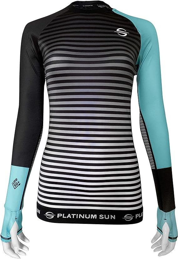 Rash Guard for Women Long Sleeve Swim Shirt Rashguard Swimsuit Tunic Coverup top UPF 50+
